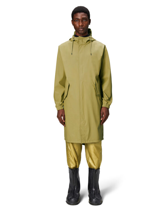 Rains 18140-44 Khaki Fishtail Parka Khaki Vihmamantel Mehed Naised Ülerõivad  Vihmajakid