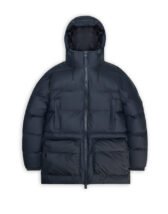 Rains 15210-47 Navy Alta Long Puffer Cargo Jacket Navy Men Women  Outerwear Outerwear Winter jackets and coats Winter coats and jackets