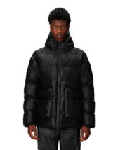 Rains 15350-84 Black Grain Alta Puffer Cargo Jacket Black Grain Talvejope Mehed Naised Ülerõivad  Talvejoped ja mantlid