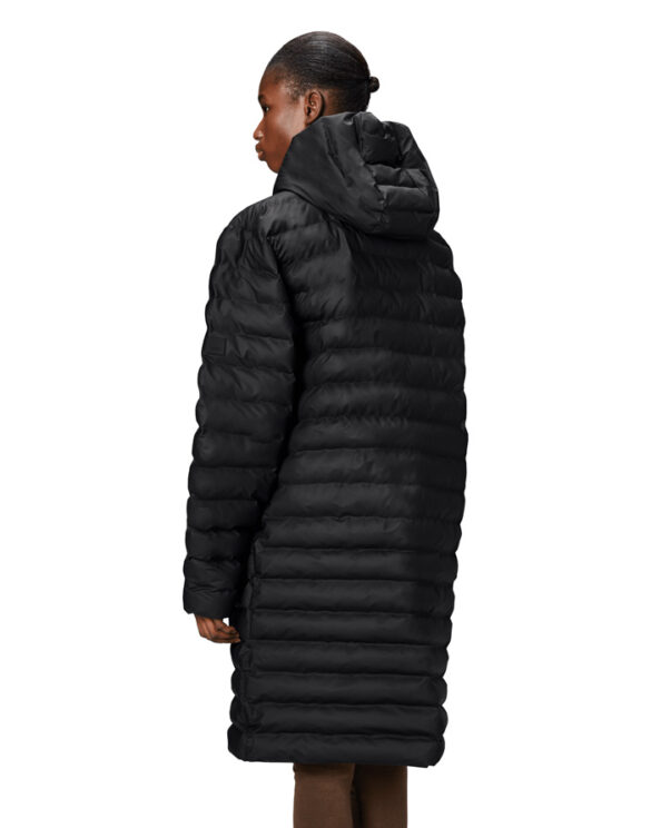 Rains 15830-01 Black Lohja Longer Puffer Jacket Black Jope Mehed Naised Ülerõivad  Kevad-sügis joped