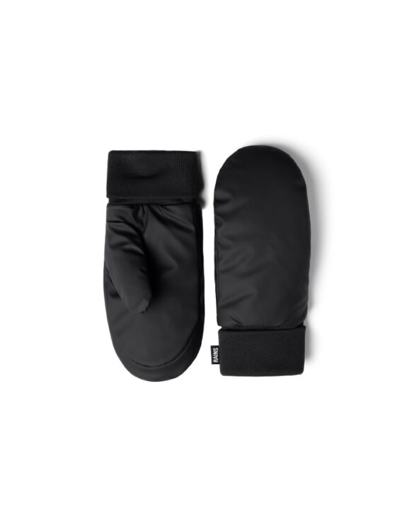 Rains 16070-01 Black Alta Puffer Mittens Black Accessories   Gloves