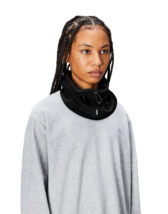 Rains 16160-01 Black Fleece Tube Scarf Black   Scarves