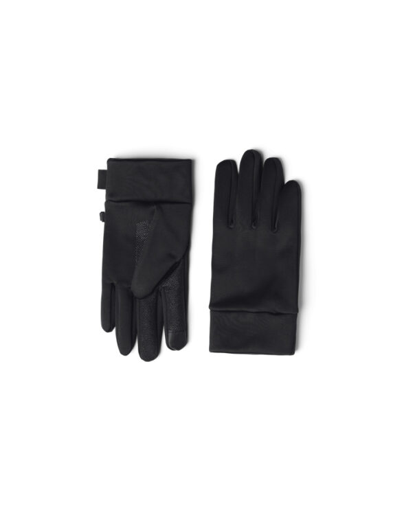 Rains 21600-01 Black Hardface Fleece Gloves Black Accessories   Gloves