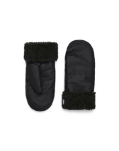 Rains 21640-01 Black Puffer Fleece Mittens Black Accessories   Gloves