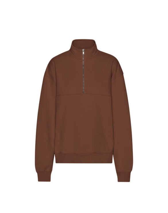 Colorful Standard Men Sweaters & hoodies Organic Quarter Zip Cinnamon Brown CS1014-Cinnamon Brown