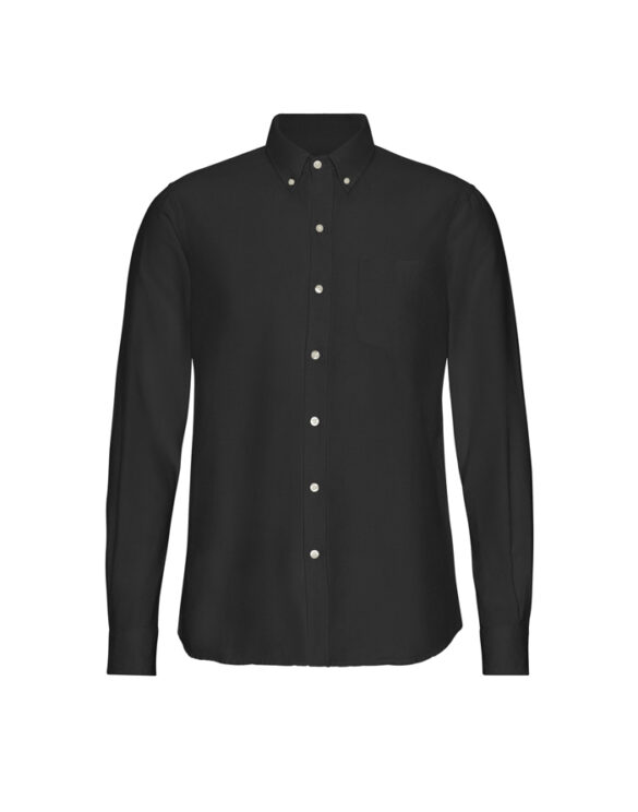 Colorful Standard Men Shirts Organic Button Down Shirt Deep Black CS4002-Deep Black