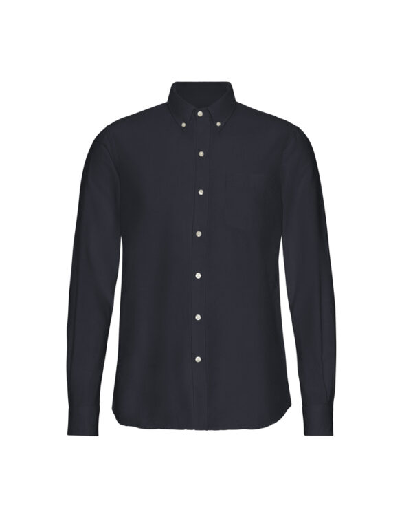 Colorful Standard Men Shirts Organic Button Down Shirt Navy Blue CS4002-Navy Blue