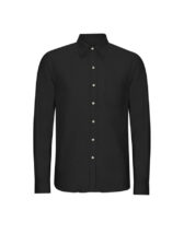 Colorful Standard Men Shirts Organic Flannel Shirt Deep Black CS4006-Deep Black