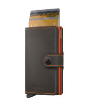 Secrid Accessories Wallets & cardholders Miniwallets Miniwallet Matte Truffle & Orange MM-Truffle & Orange