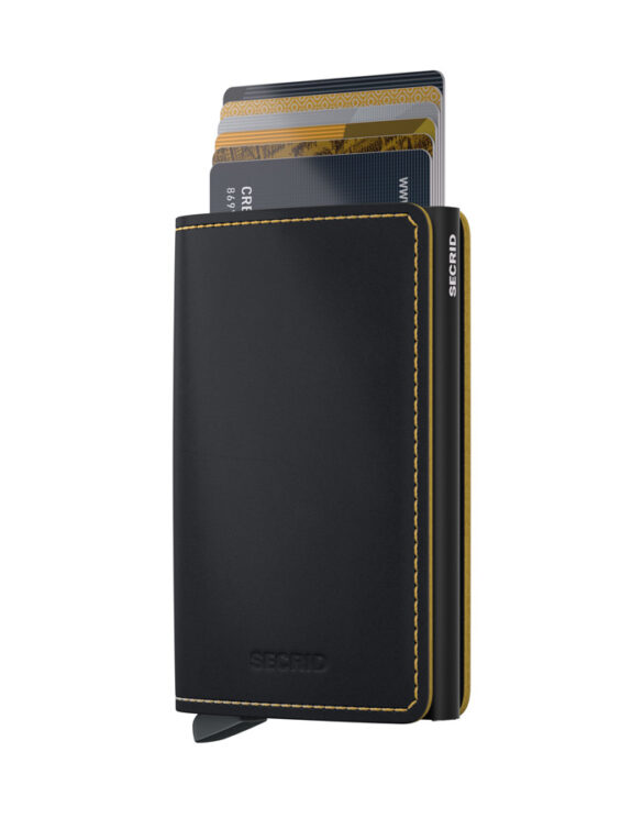 Secrid Accessories Wallets & cardholders Slimwallets Slimwallet Matte Black & Ochre SM-Black & Ochre