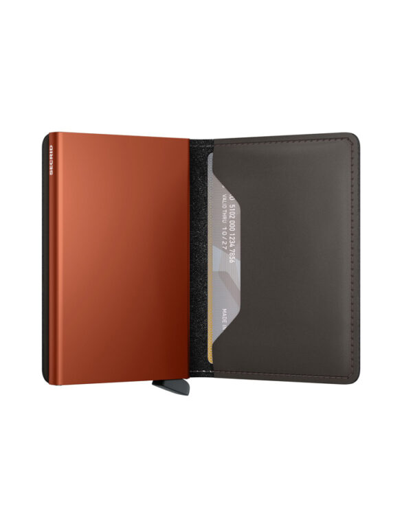 Secrid Accessories Wallets & cardholders Slimwallets Slimwallet Matte Truffle & Orange SM-Truffle & Orange