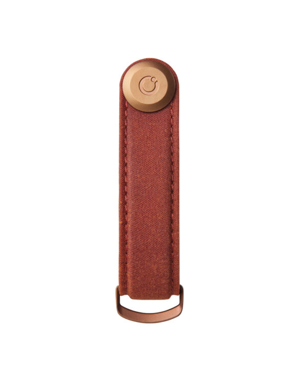 Orbitkey Keychains Key Organiser Waxed Canvas Brick Red KWC2-BRD-107