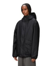 Rains 17100-01 Black Lohja Insulated Cargo Jacket Black Men Women  Outerwear Outerwear Spring and autumn jackets Spring and autumn jackets