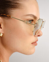 Le Specs LSU2552154 Abracadabra Bright Gold Moss Päikeseprillid Aksessuaarid Prillid Päikeseprillid