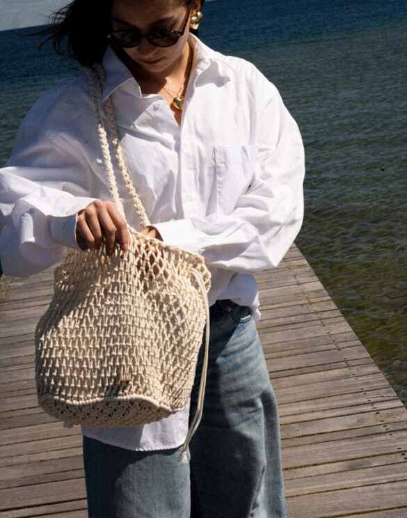Eden Tote White Sand Hvisk bags