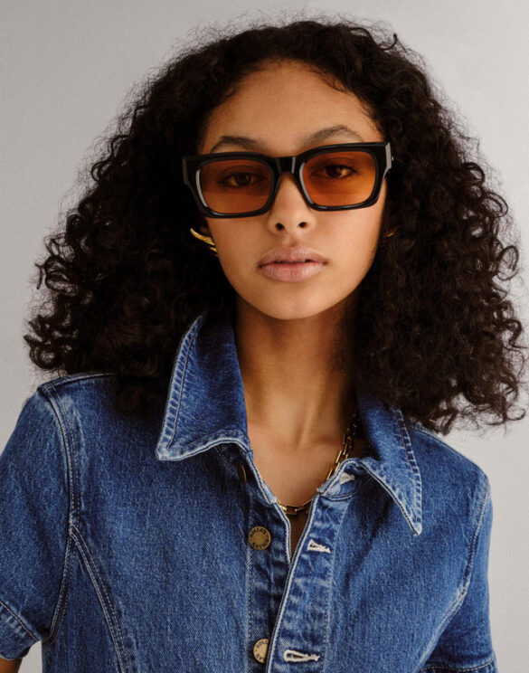 Le Specs LSU2552169 Shmood Black Amber Päikeseprillid Aksessuaarid Päikeseprillid