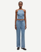 Samsøe Samsøe F25200077-Denim Blue } Sahoysa Trousers Denim Blue Women Pants