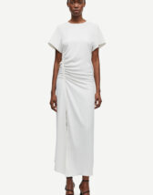 Samsøe Samsøe Saalbero Dress Gray Dawn wearing image from front