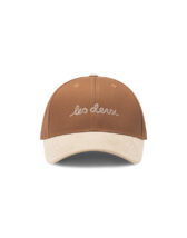 Les Deux Accessories Hats Brad Contrast Suede Baseball Cap Monk's Robe 1000110-MONK'S ROBE