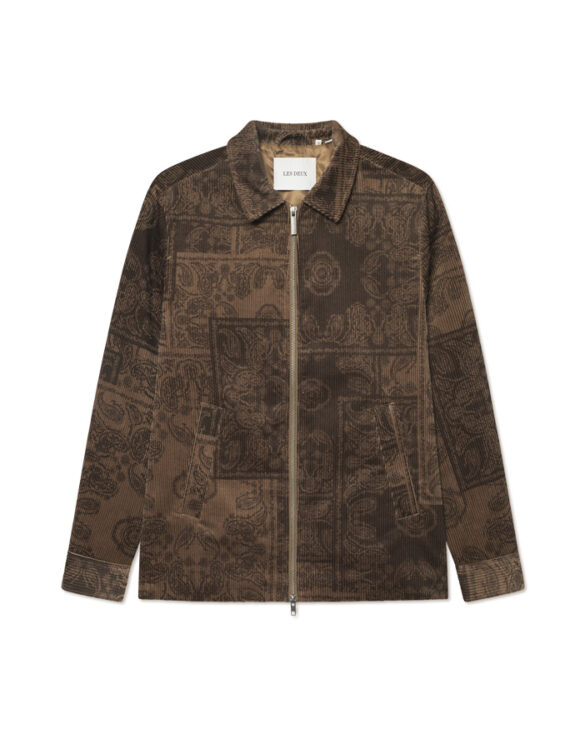 Les Deux 1000387-TEAK BROWN Marchall AOP Corduroy Jakk Teak Brown Mehed Jakid