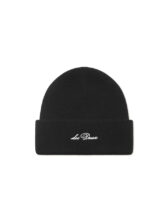 Les Deux 1000673-BLACK Wayne Embroidered Beanie Black Accessories Hats