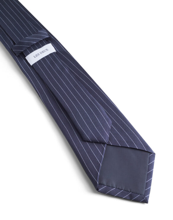 Les Deux Accessories Ties & Neckerchiefs Pinstripe Tie Dark Navy 1000720-DARK NAVY