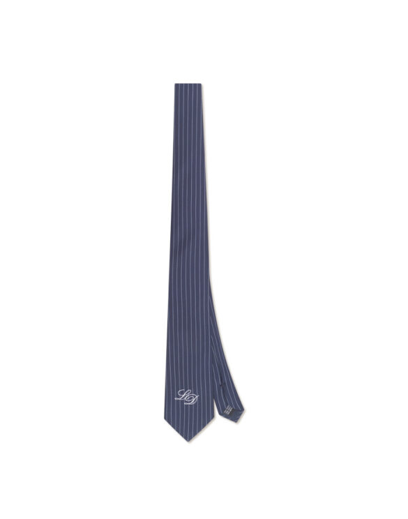 Les Deux Accessories Ties & Neckerchiefs Pinstripe Tie Dark Navy 1000720-DARK NAVY