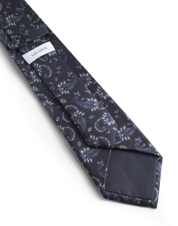 Les Deux 1000722-BLACK Paisley Tie Black Accessories Ties & Neckerchiefs