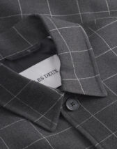 Les Deux Men Jackets Marseille Check Hybrid Jacket Dark Grey Melange 1000798-DARK GREY MELANGE