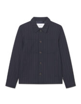 Les Deux 1000799-DARK NAVY } Marseille Pinstripe Hybrid Jacket Dark Navy Men Jackets