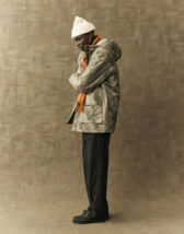 Les Deux Men Outerwear Nate Printed Padded Coat Dark Sand 1000588-DARK SAND