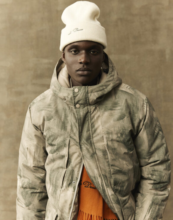 Les Deux Mehed Ülerõivad Nate Printed Dark Sand Jope 1000588-DARK SAND