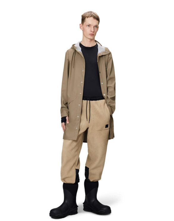 Rains 12020-133 Beige Long Jacket Beige Vihmajakk Mehed Naised Ülerõivad  Vihmajakid