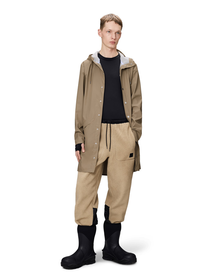 Rains Long Jacket Beige | Waterproof Outerwear | Watch Wear