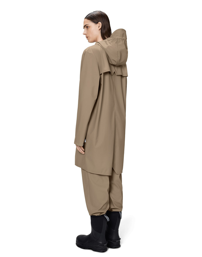 Rains Long Jacket Beige | Waterproof Outerwear | Watch Wear