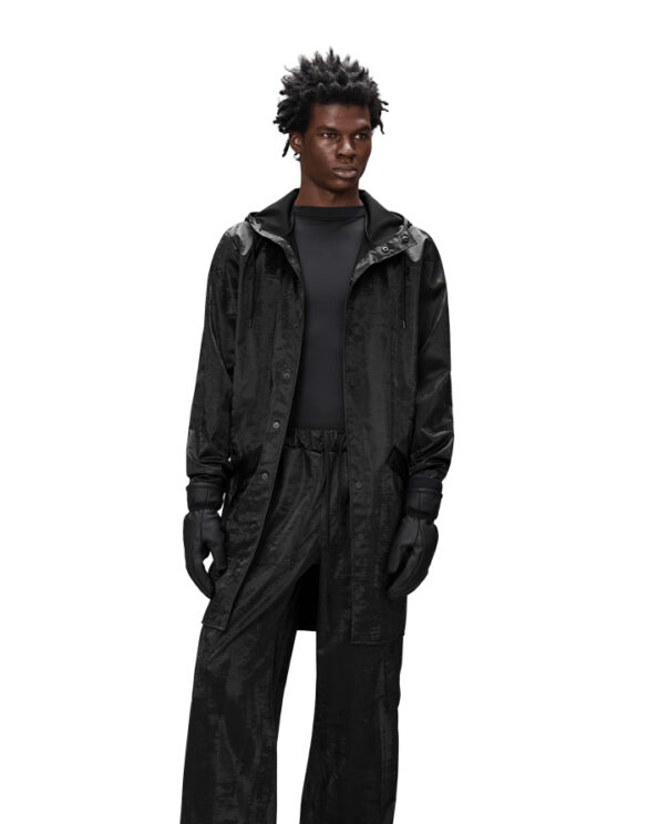 Rains 12020-131 Coal Long Jacket Coal Vihmajakk Mehed Naised Ülerõivad  Vihmajakid