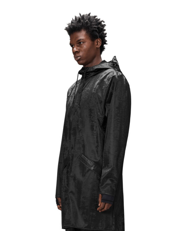 Rains 12020-131 Coal Long Jacket Coal Vihmajakk Mehed Naised Ülerõivad  Vihmajakid