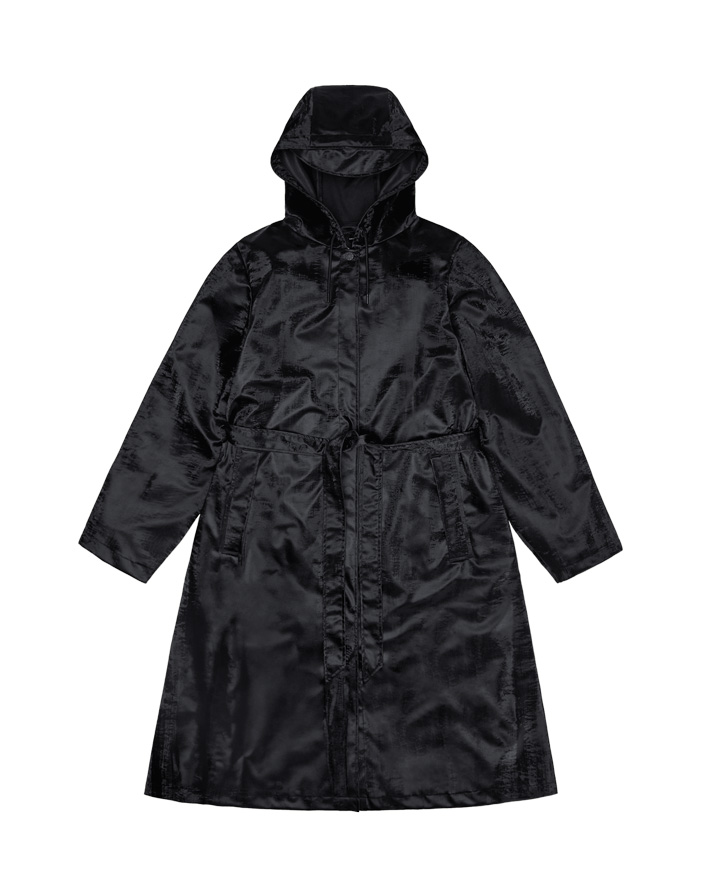 A-Line Longer W Jacket Coal | Rains Outerwear | Watch Wear
