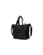 Rains 14010-01 Black Puffer Mix Tote Bag Mini Black Kott Kotid