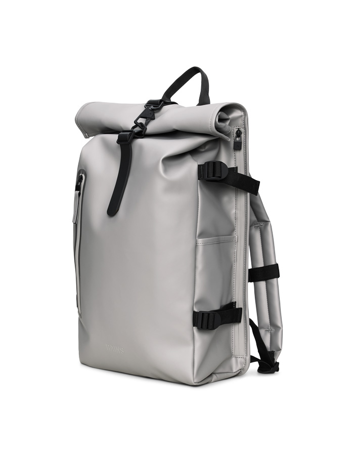 rains white backpack Rains® Mini in Green for $125 Silhouette is characterized by its squared shape and flap with magnet snap fastenings Rains Trail White Backpack Polyester