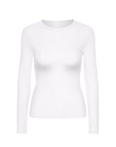 Colorful Standard Women T-Shirts Women Organic Rib LS Shirt Optical White CS2055-Optical White