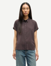 Samsøe Samsøe Women Blouses and tops Majan Ss Shirt Black Coffee F19123672-BLACK COFFEE