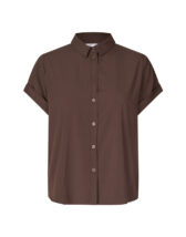 Samsøe Samsøe Women Blouses and tops Majan Ss Shirt Black Coffee F19123672-BLACK COFFEE