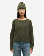 Samsøe Samsøe Women Sweaters & Hoodies Nor O-Neck Short Deep Forest F00022152-DEEP FOREST
