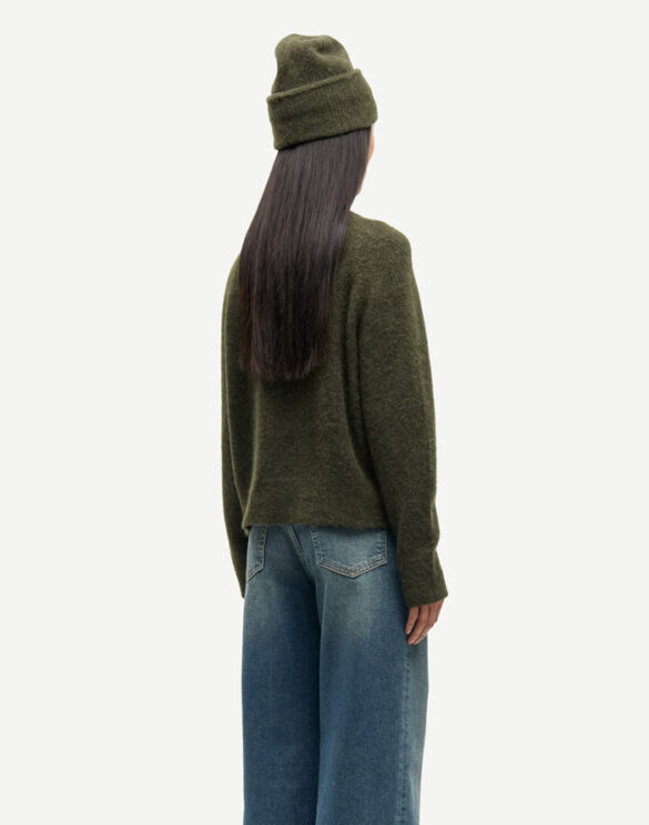 Samsøe Samsøe Women Sweaters & Hoodies Nor O-Neck Short Deep Forest F00022152-DEEP FOREST