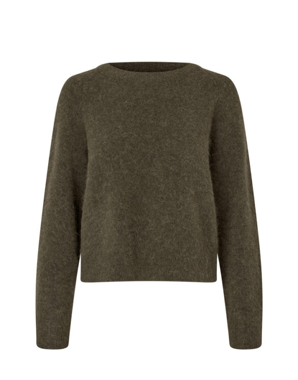 Samsøe Samsøe Naised Kampsunid ja pusad Nor O-Neck Short Deep Forest Kampsun F00022152-DEEP FOREST
