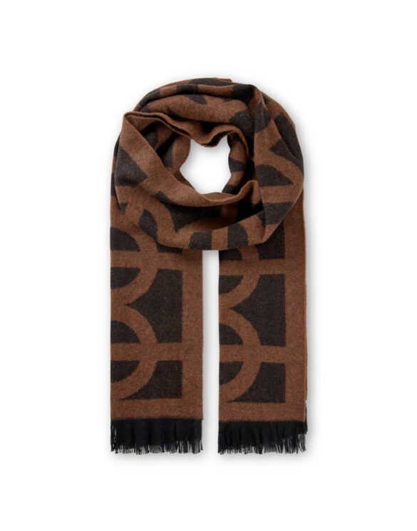 Samsøe Samsøe F25300141-Black Tortoise Sakatie Scarf Black Tortoise Accessories Scarves