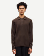 Samsøe Samsøe Men Sweaters & hoodies Guna Half Zip Turkish Coffee M22400055-Turkish Coffee