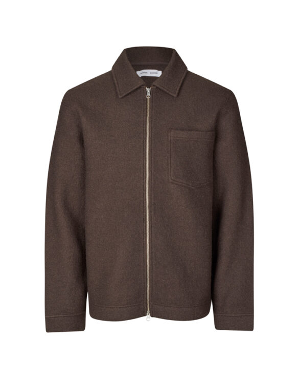 Samsøe Samsøe M22400082-Turkish Coffee } Hannes Full Zip Turkish Coffee Men Jackets