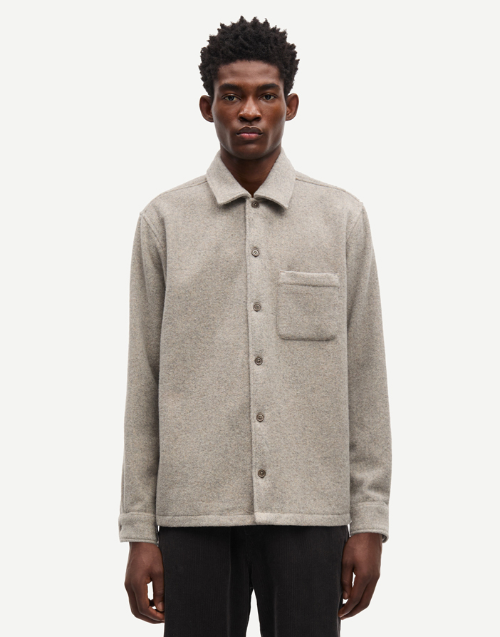Samsøe Samsøe Sadamon Jj Overshirt Elephant Skin | Men
